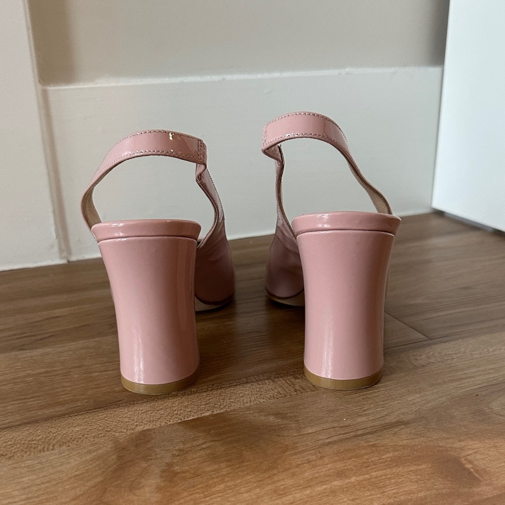 Stuart Weitzman Blush Block Heel Slingbacks - Picture 5 of 7